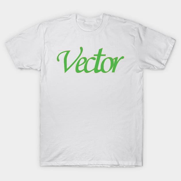 Vector Shape Art (Green & Red) T-Shirt by Jaredbakerdesign